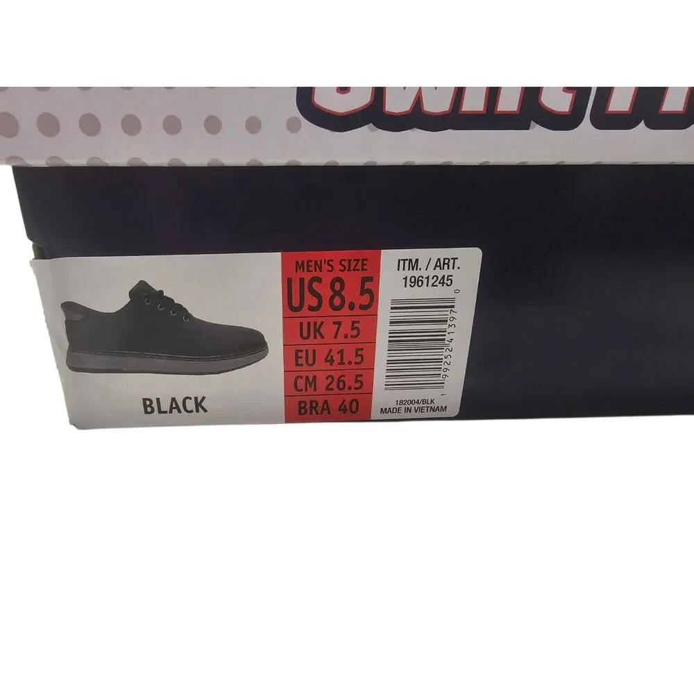 New Skechers Men's Swift Fit Hands Free Casual Shoe Black 8.5